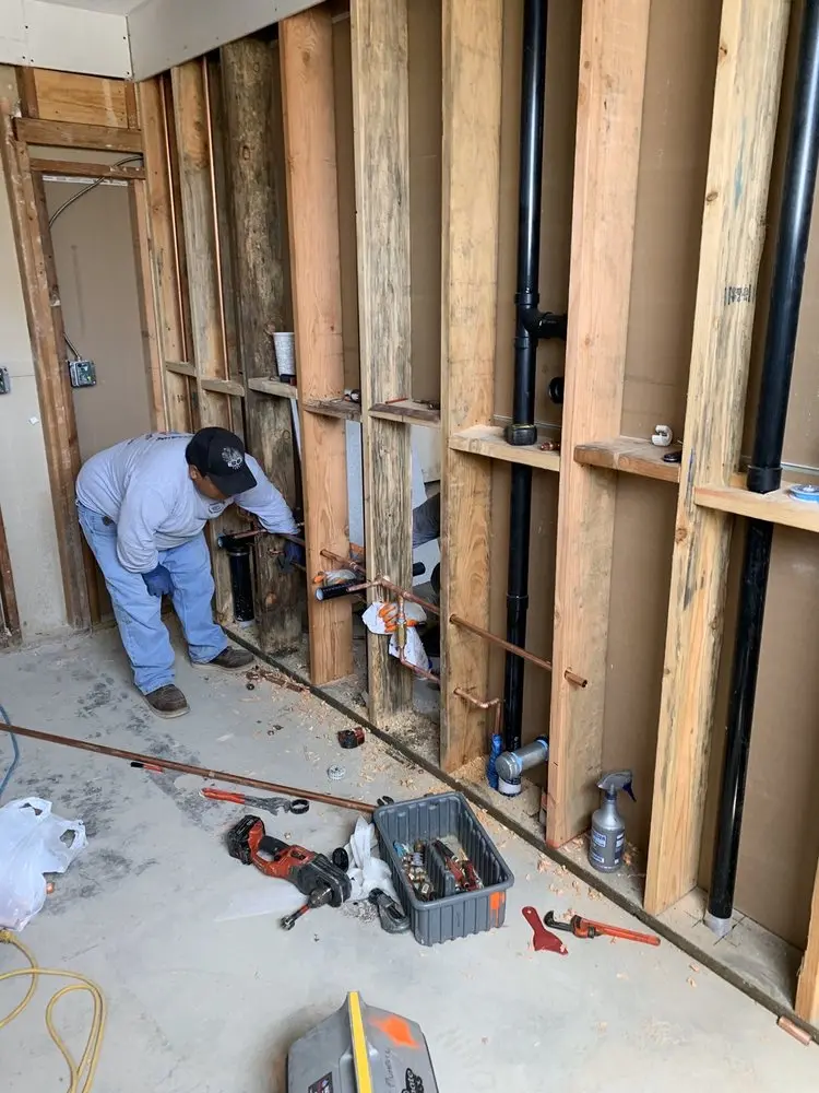 Commercial rough-in plumbing for Water Heater Replacement in Westwood